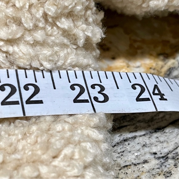 PENDLETON Ivory Fleece Full Zip Jacket Sz Large Wool Plaid‎ Lined Sherpa Coat - Picture 11 of 12